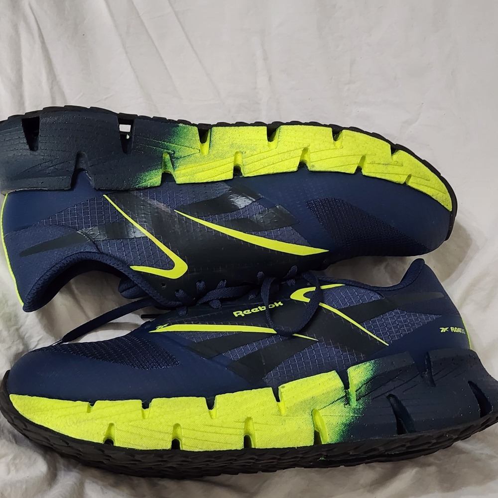 Reebok FloatZig Work Comp Toe Blue/Lime‎ Mens Siz… - image 10